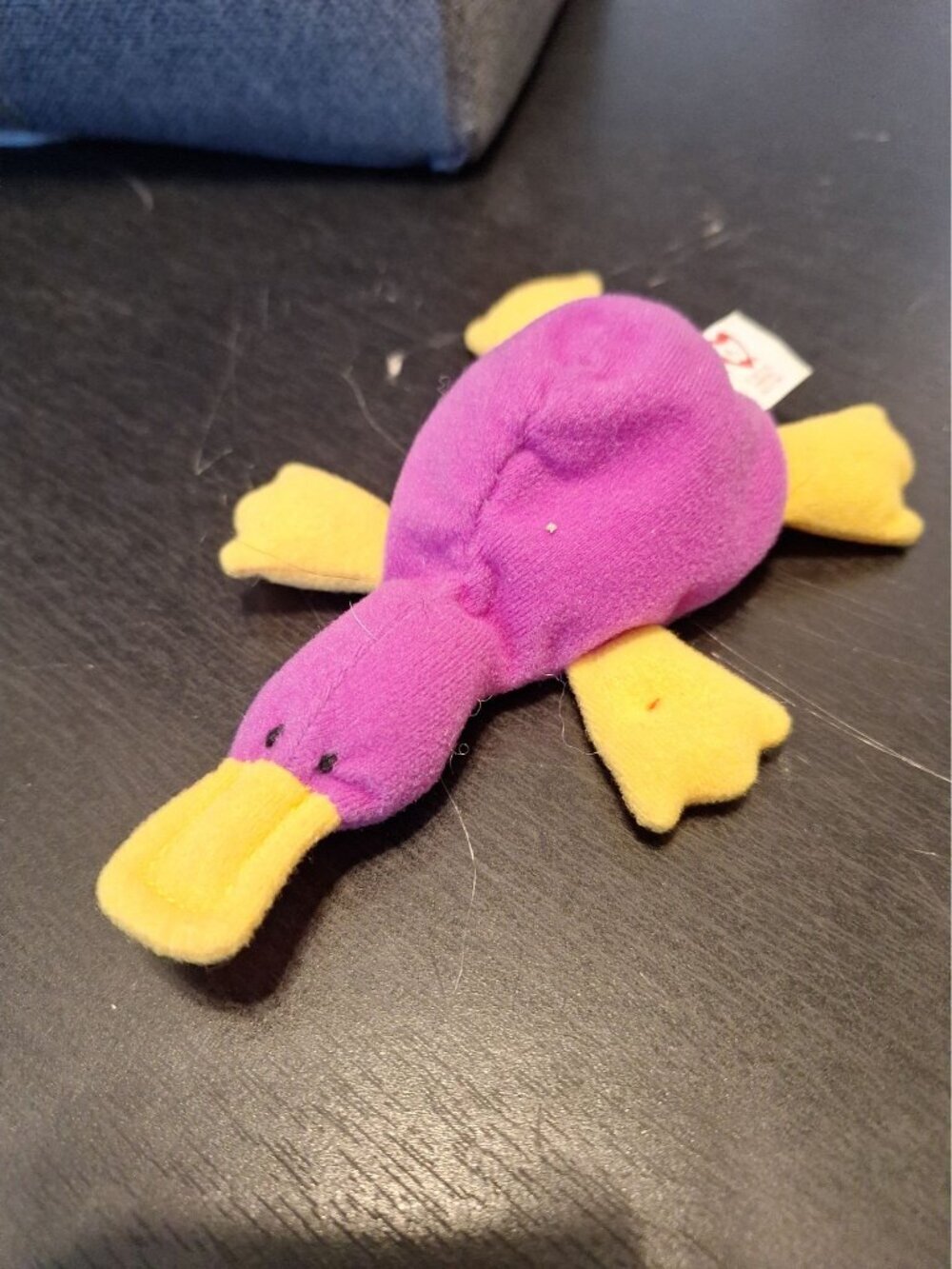 Ty Beanie Baby Patti the Platypus 1993 Retired Plush Purple Yellow